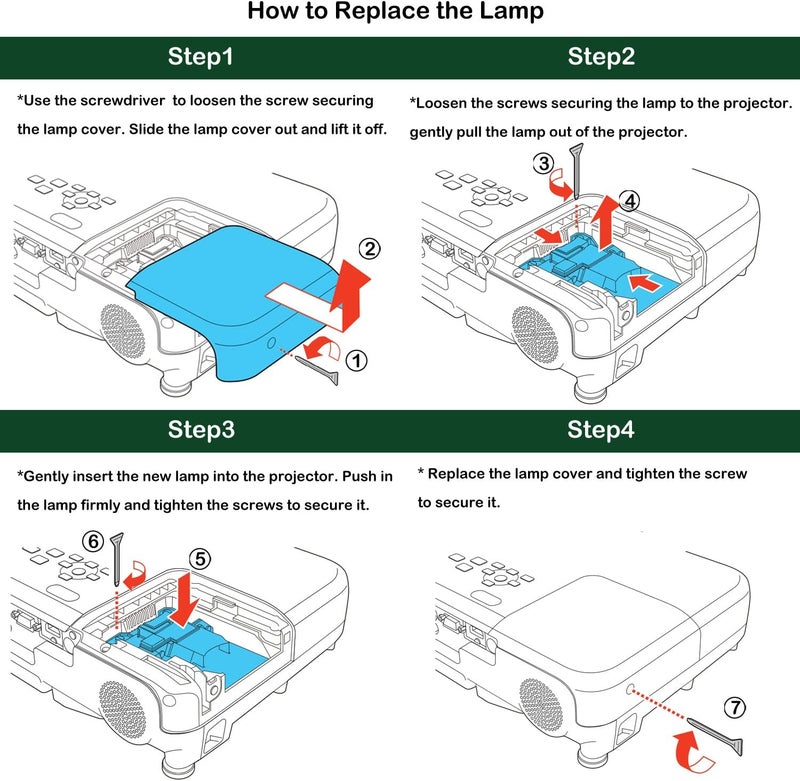 Litance Projector Lamp Bulb for Epson ELPLP78 V13H010L78 VS230 VS240 VS330 PowerLite Home Cinema 2040 1040 2030 730HD 740HD EX3220 EX5220 EX6220 EX7220 EX7230 EX7235 EX7240 EX9200 Replacement Bulb - Image 5
